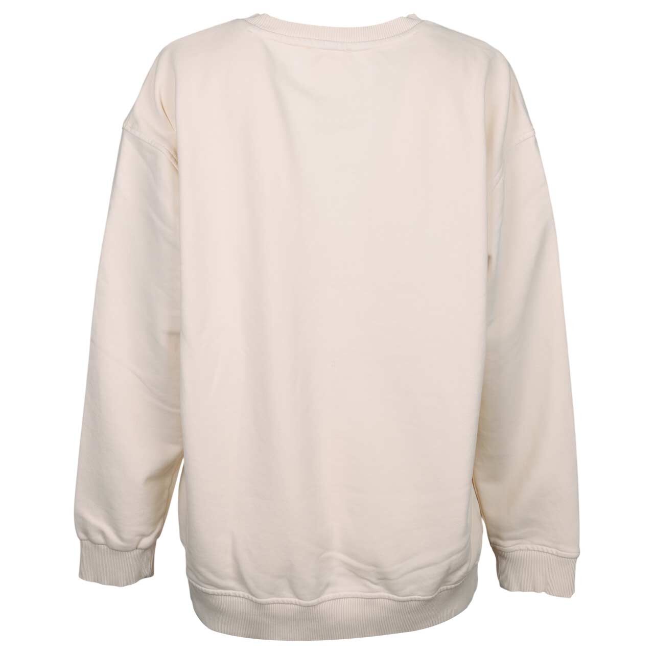 s.Oliver Damen Sweatshirt in Hellbeige mit Print, Rückansicht