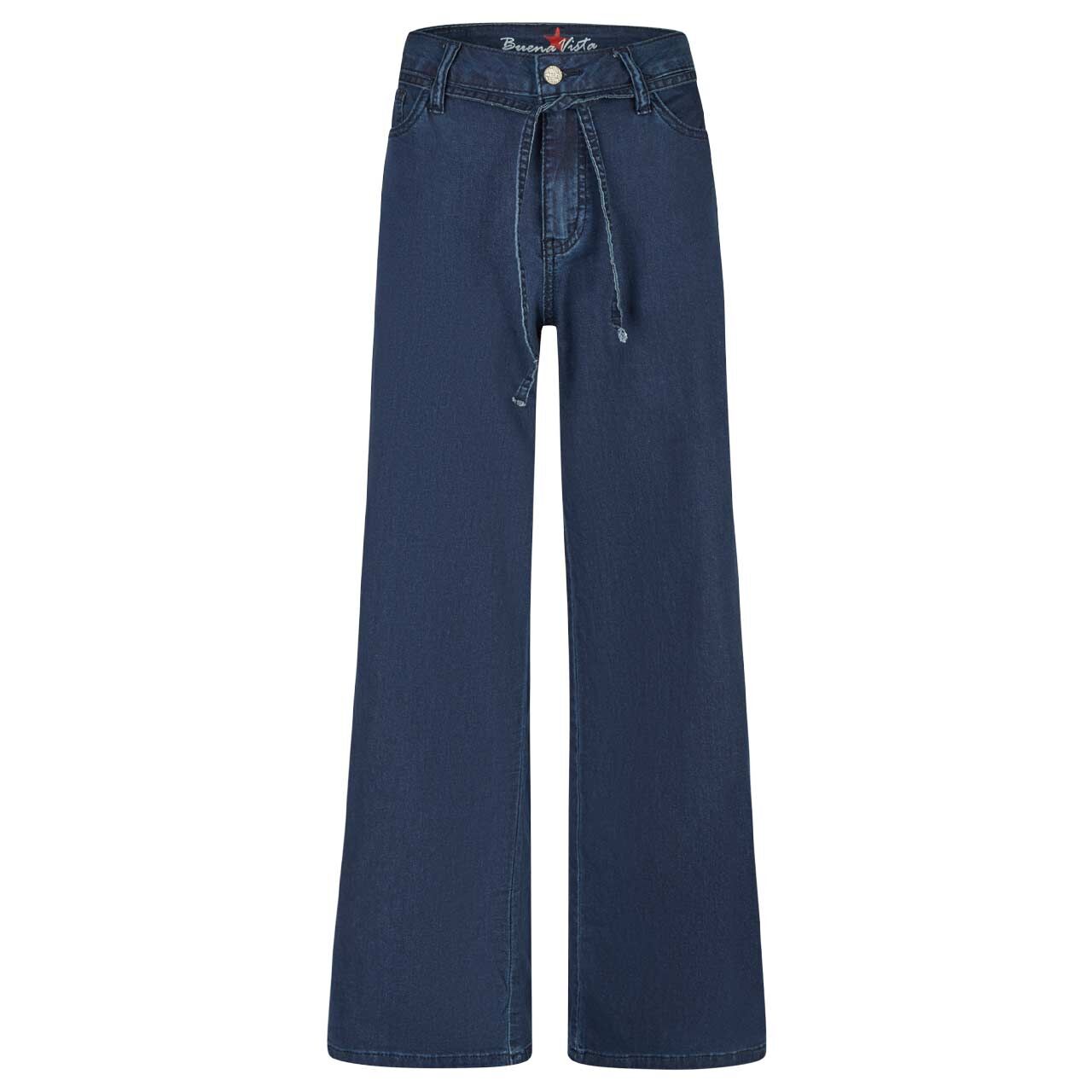 Damenjeans Wide Leg-L SLight Denim von Buena Vista in Dunkelblau angewaschen, Vorderansicht