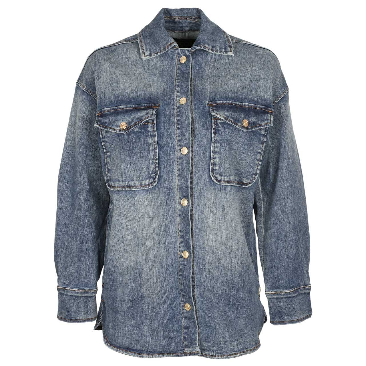 Senoritas ICON Damen Langarm Bluse mid stone denim