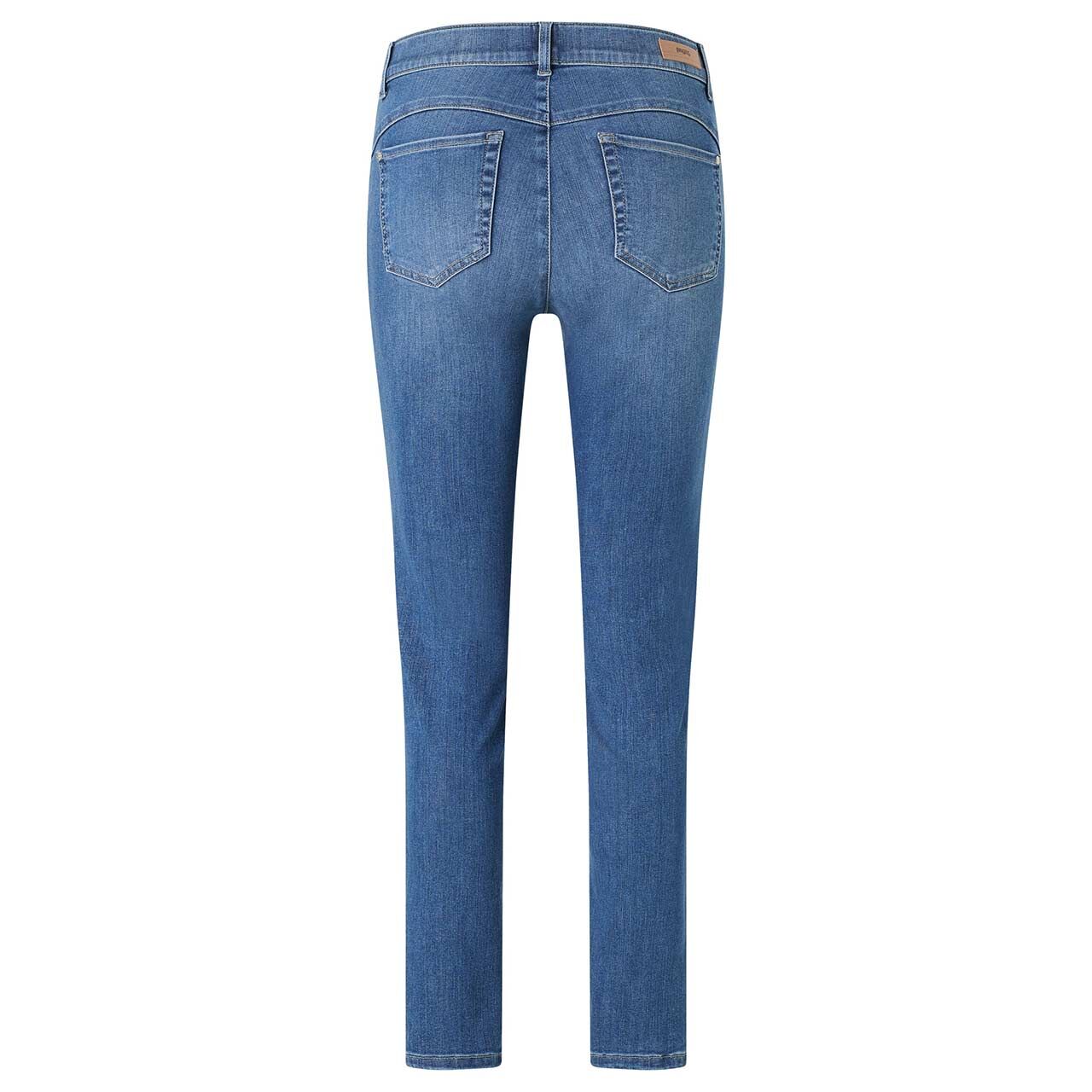 Stretch Damenjeans Skinny Shape von Angels in Blau angewaschen, Rückansicht