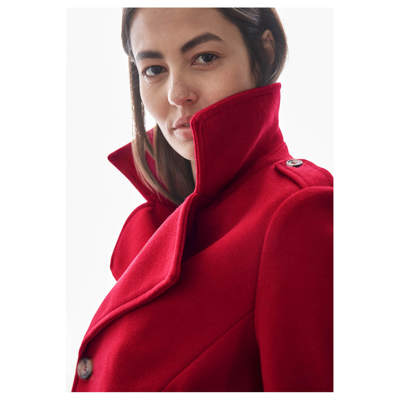 Street One Damen Jacke Short Trench Jacket intense red