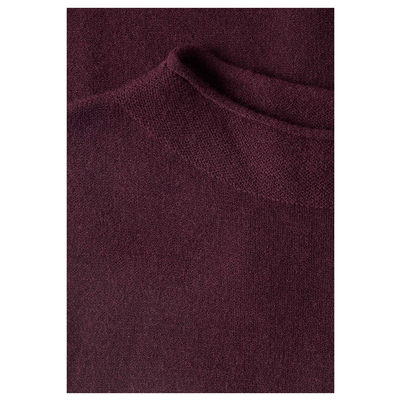 Damen Kurzarm Pullover von Street One in Lila, Detailaufnahme vom Stoff