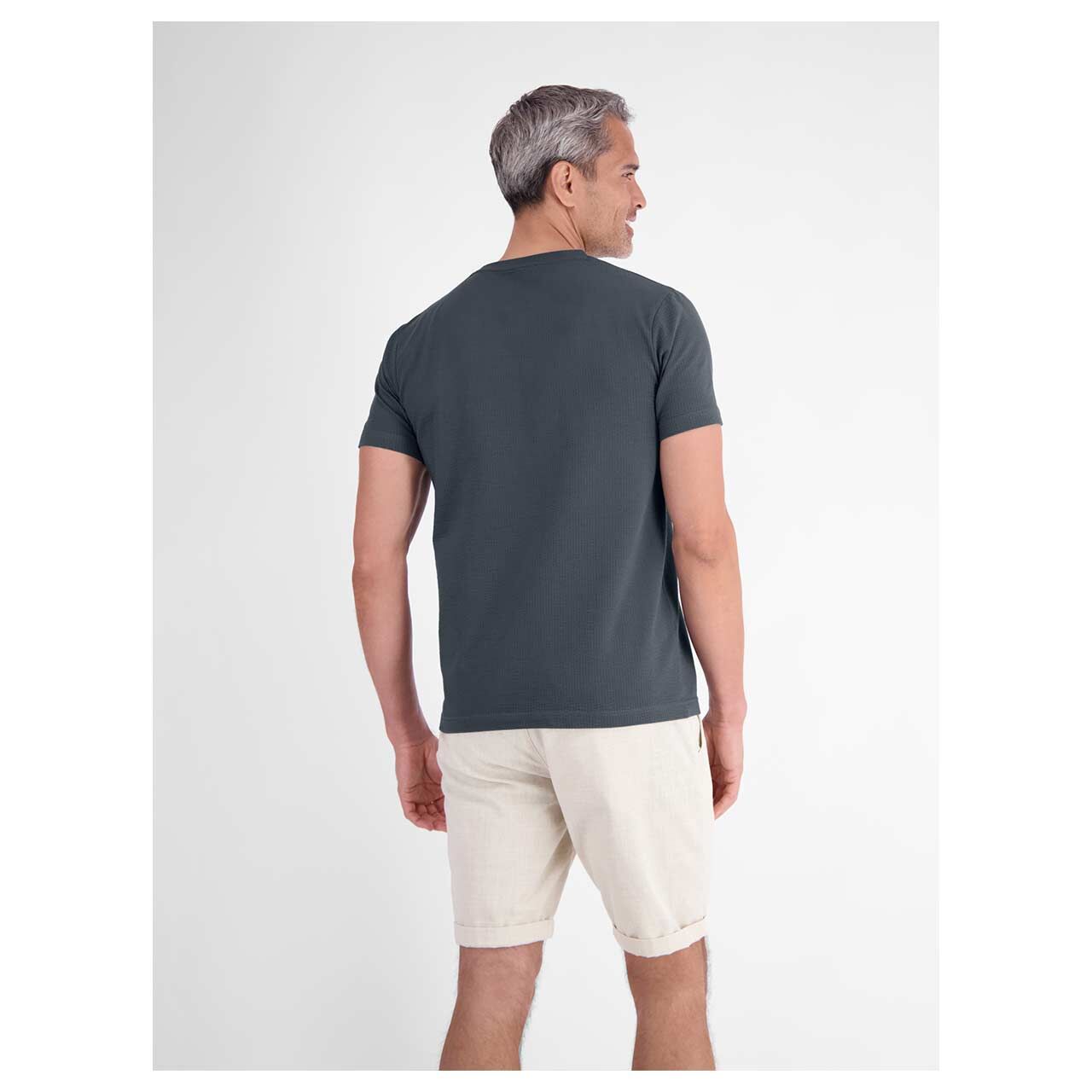 Herren T-Shirt von Lerros in Grau, Rückansicht am Model