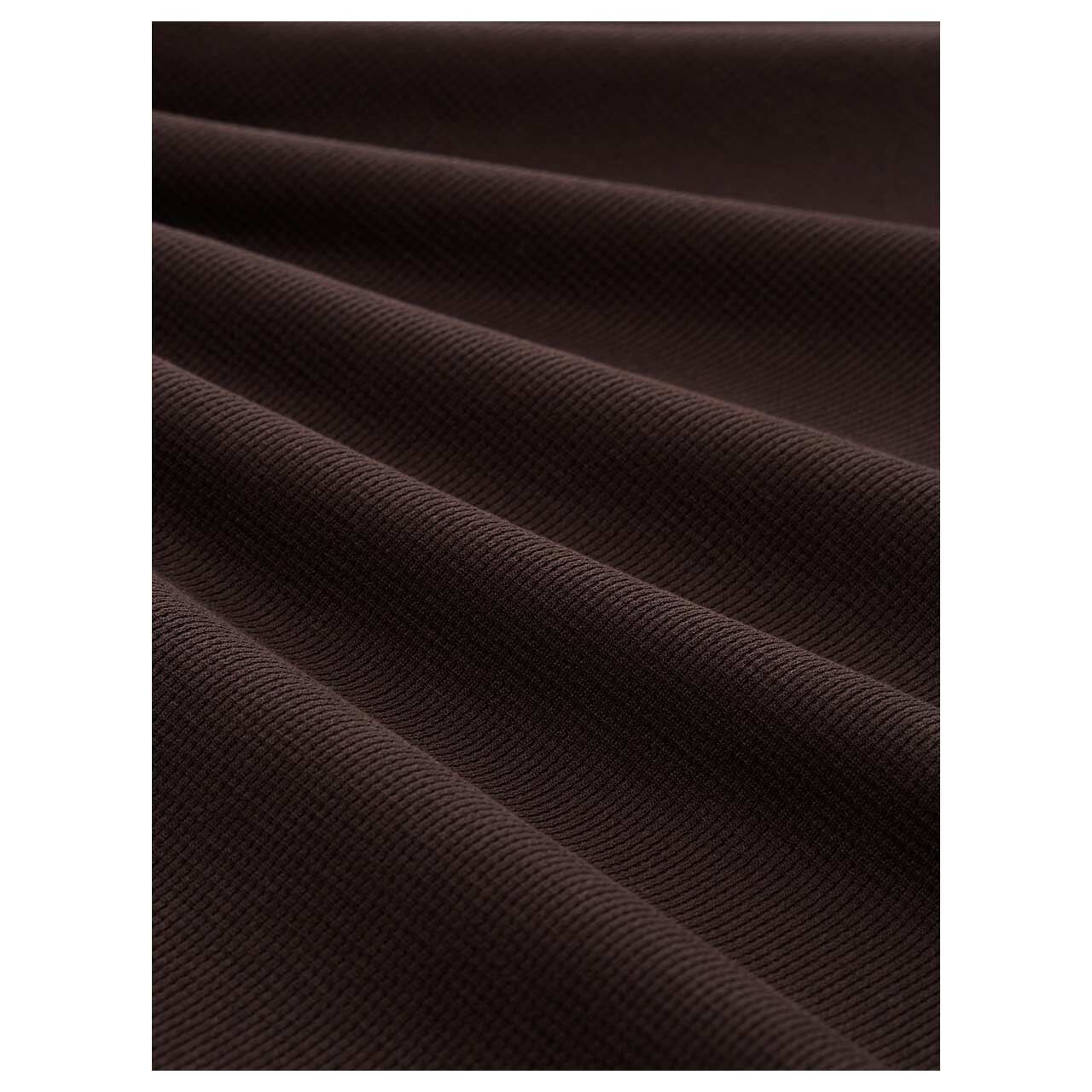 Tom Tailor Herren Polo Langarmshirt Structured dark chocolate brown