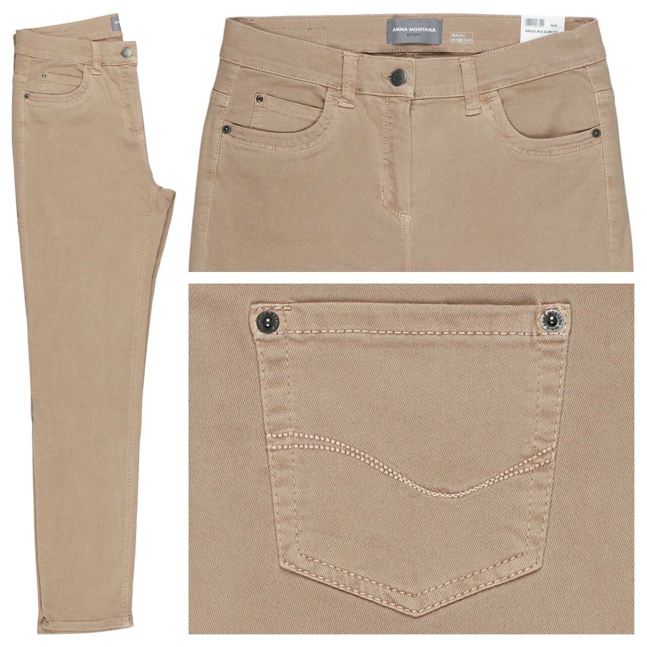 Anna Montana Angelika Röhre Jeans camel
