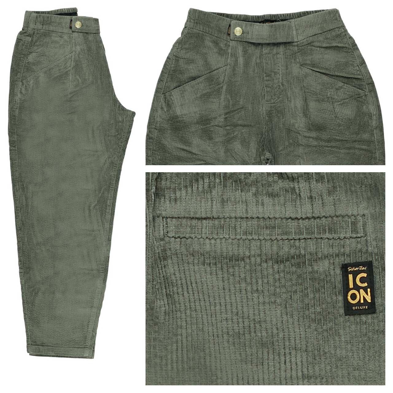 Senoritas ICON Heartbreaker 7/8 Cordhose fantasy grey green
