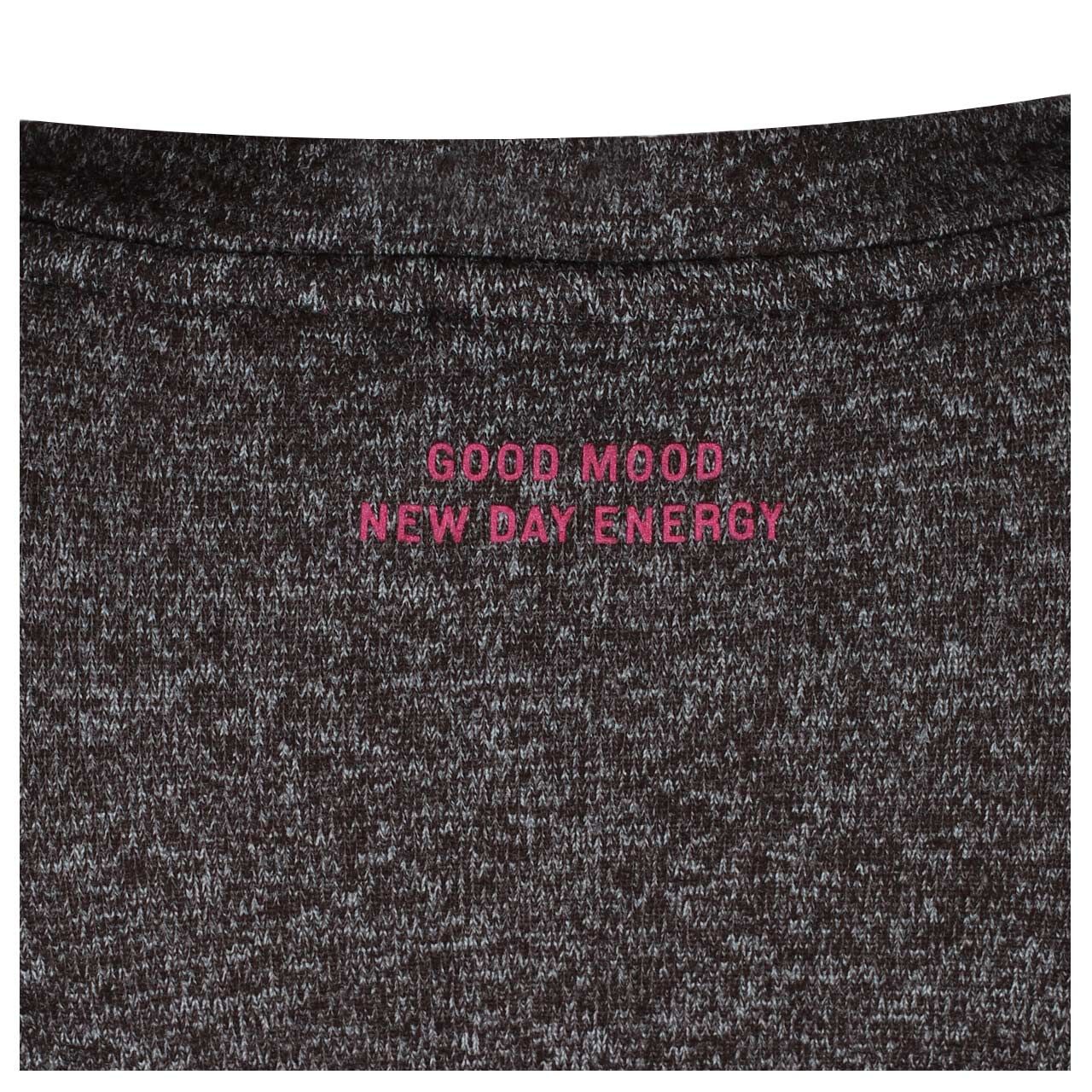Damen Langarm Shirt Cosy Stripe von Cecil in Braun gestreift, Detailansicht Schriftzug