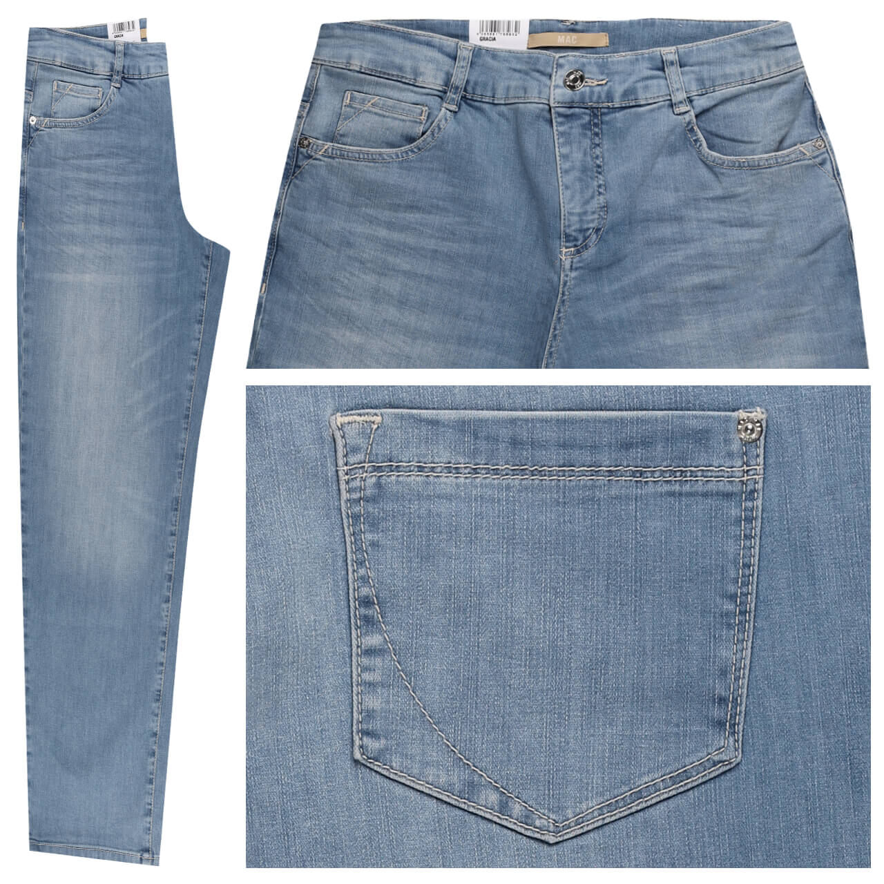 MAC Gracia Jeans light blue authentic wash