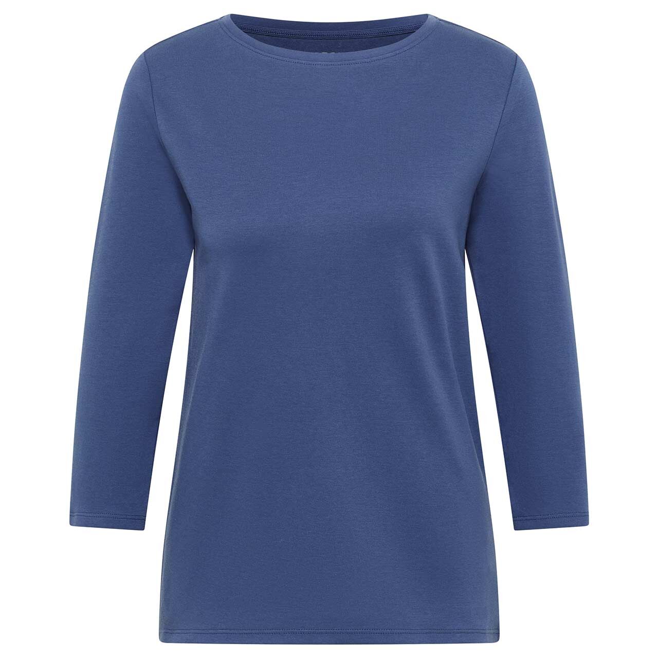 Cecil Damen 3/4 Arm Shirt Basic Boatneck sporty denim blue