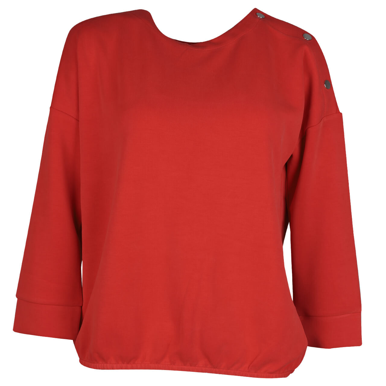 Street One Damen 3/4 Arm Sweatshirt Silk Look mandarin red