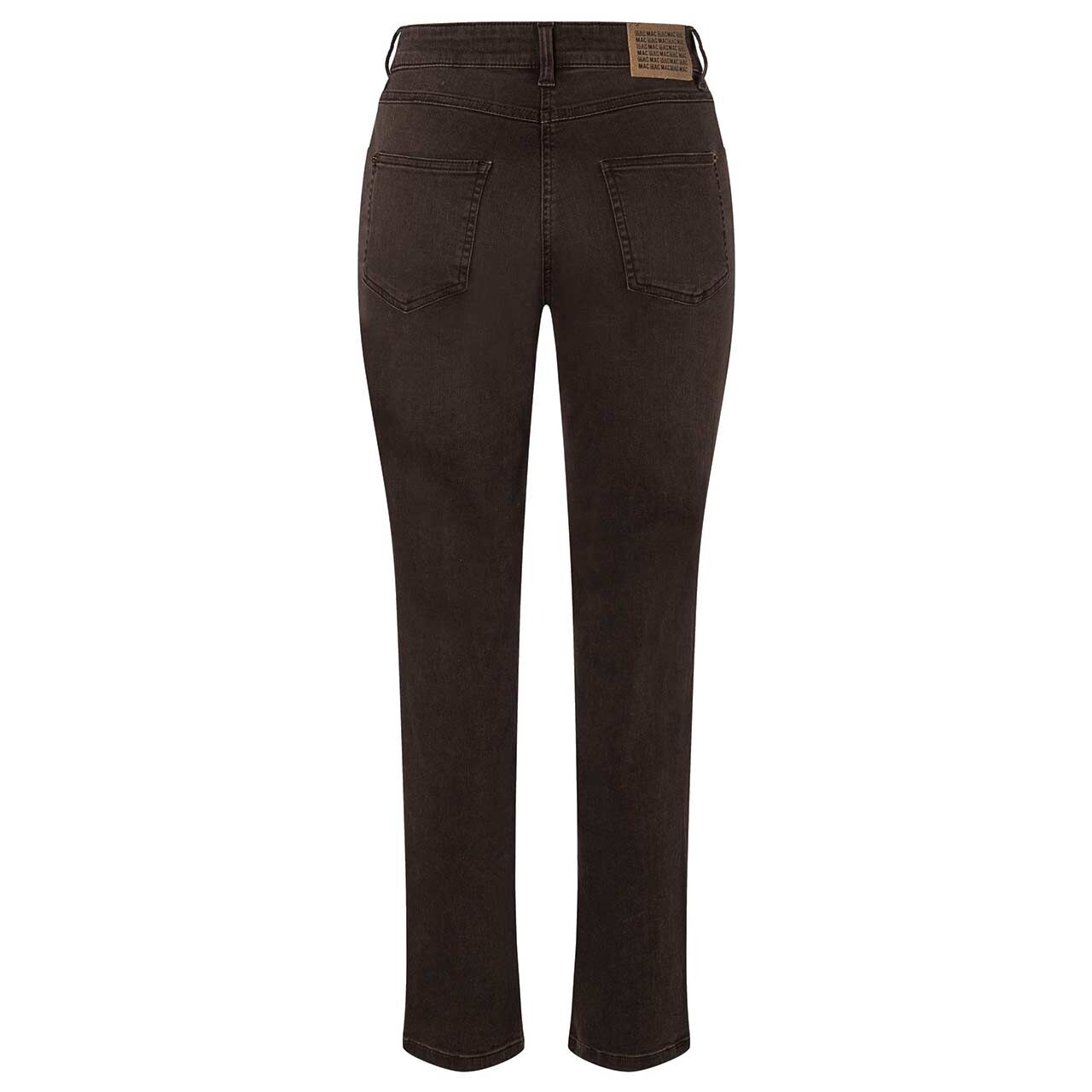 Stretch Damenjeans Melanie von MAC in Dunkelbraun verwaschen, Rückansicht