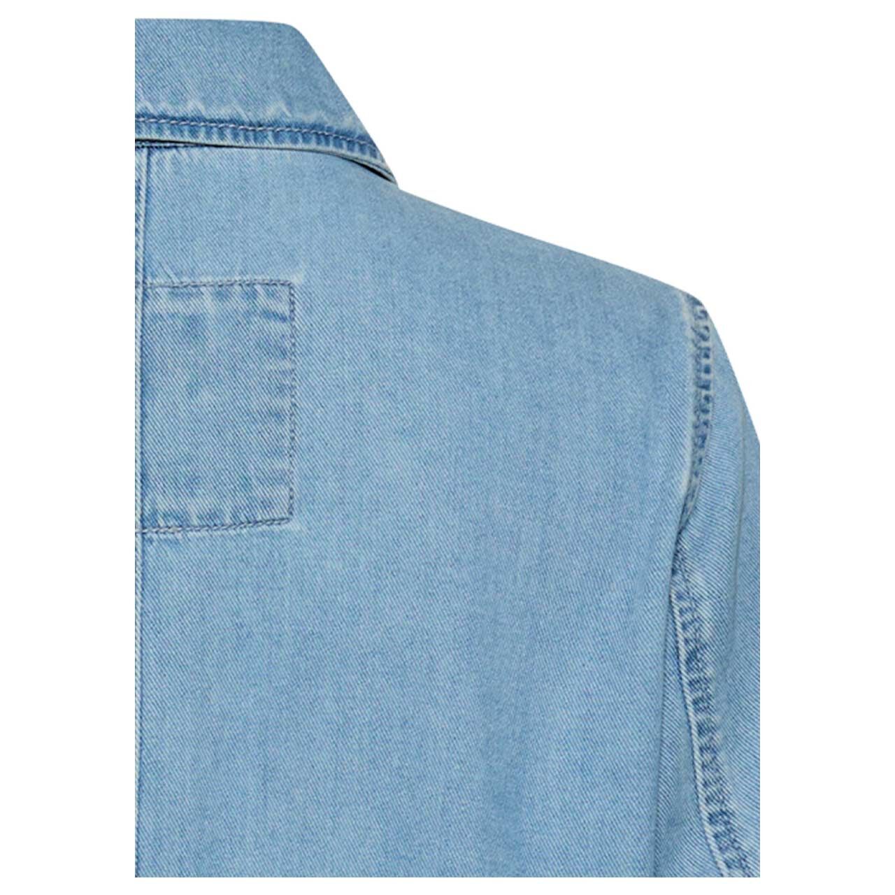 Damen Hemdjacke von Camel active in Hellblau angewaschen, detaillierte Seitenansicht