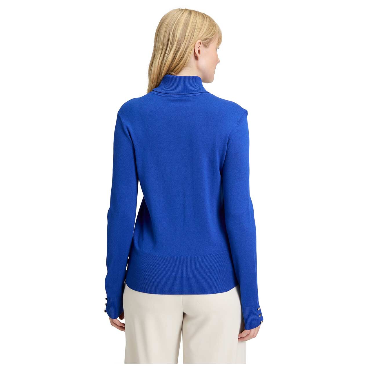 Damen Rollkragen Pullover von Betty Barclay in Royalblau, Rückansicht am Model