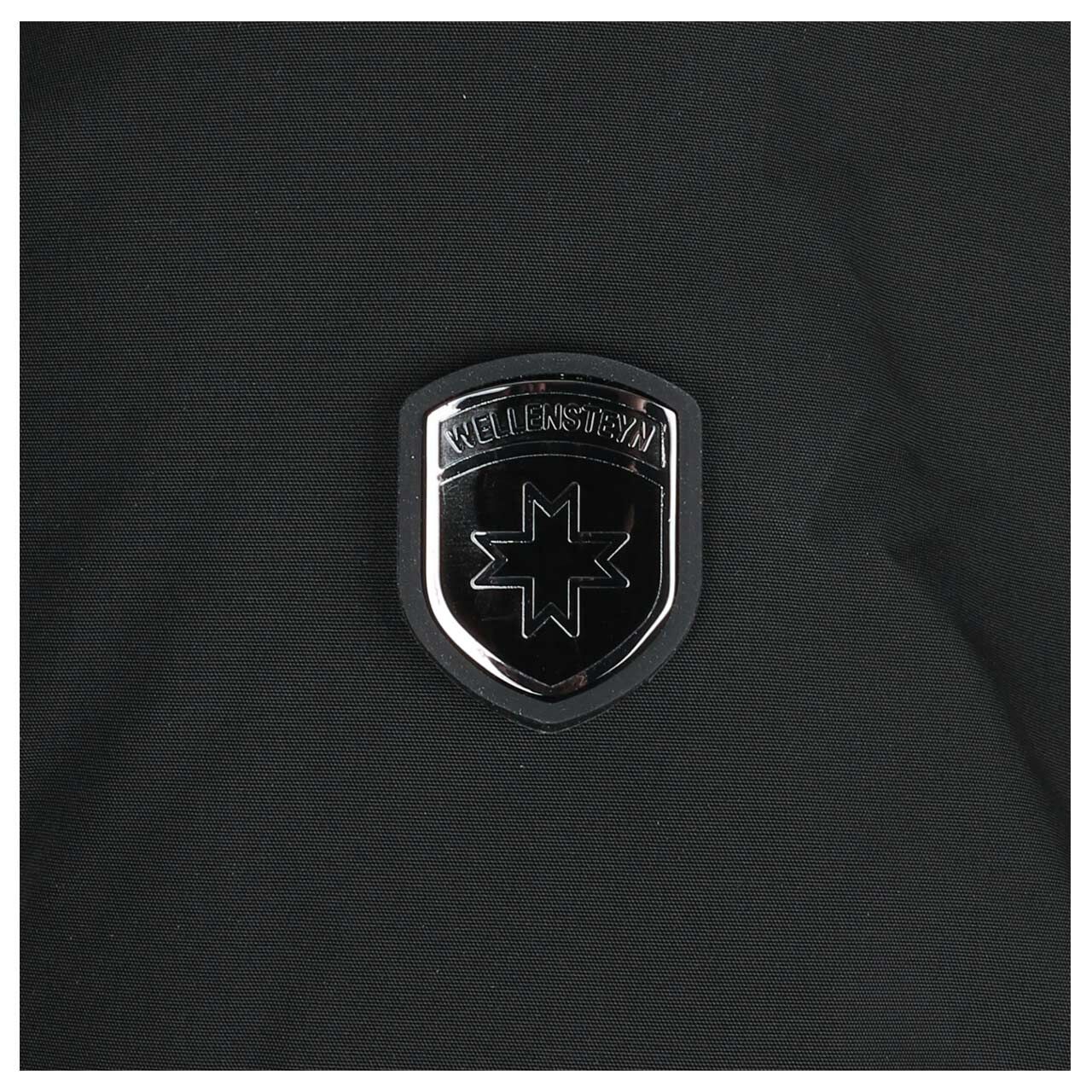 Herrenjacke Levante von Wellensteyn in Schwarz, Detailansicht Logo