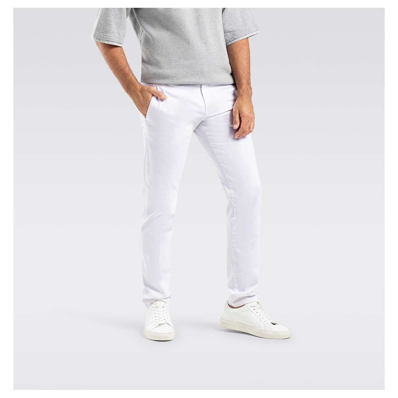 MAC Flexx Driver Pants Chino Baumwollhose white