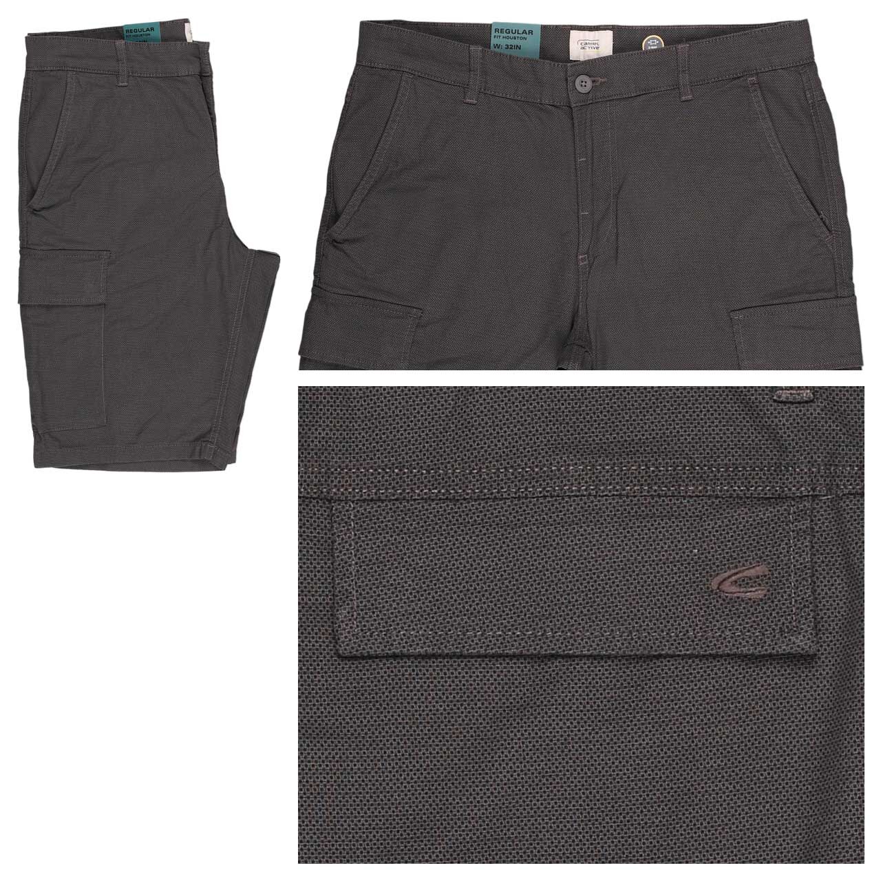 Camel active Houston Cargo Baumwoll Bermuda thunderstorm structured
