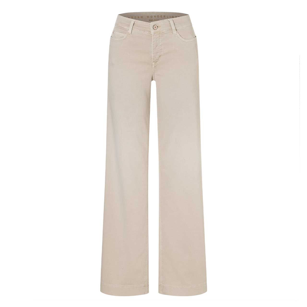 Damenjeans Dream Wide von MAC in Beige, Vorderansicht