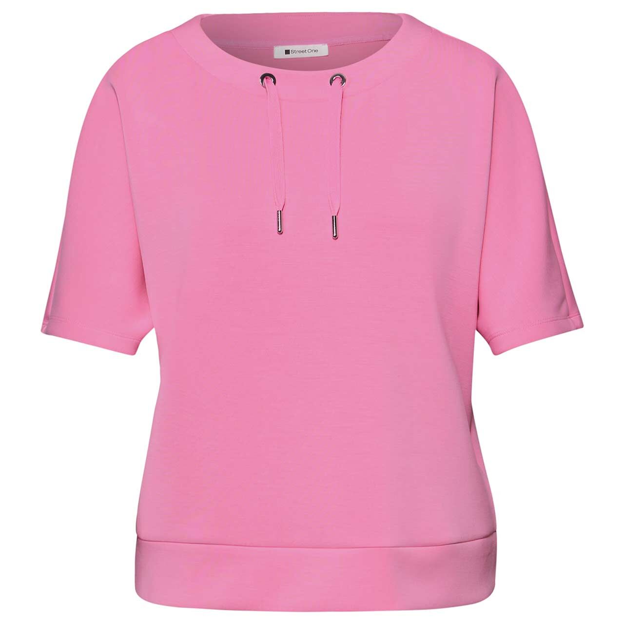 Street One Damen T-Shirt Silk Look ibis rose