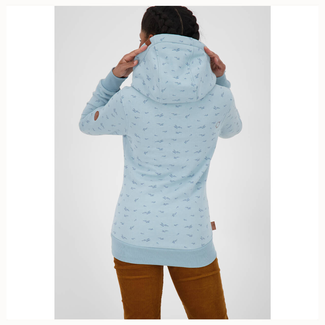Alife and Kickin Sarina A Hoodie Sweatshirt für Damen in Eisblau mit Print, FarbNr.: 5100