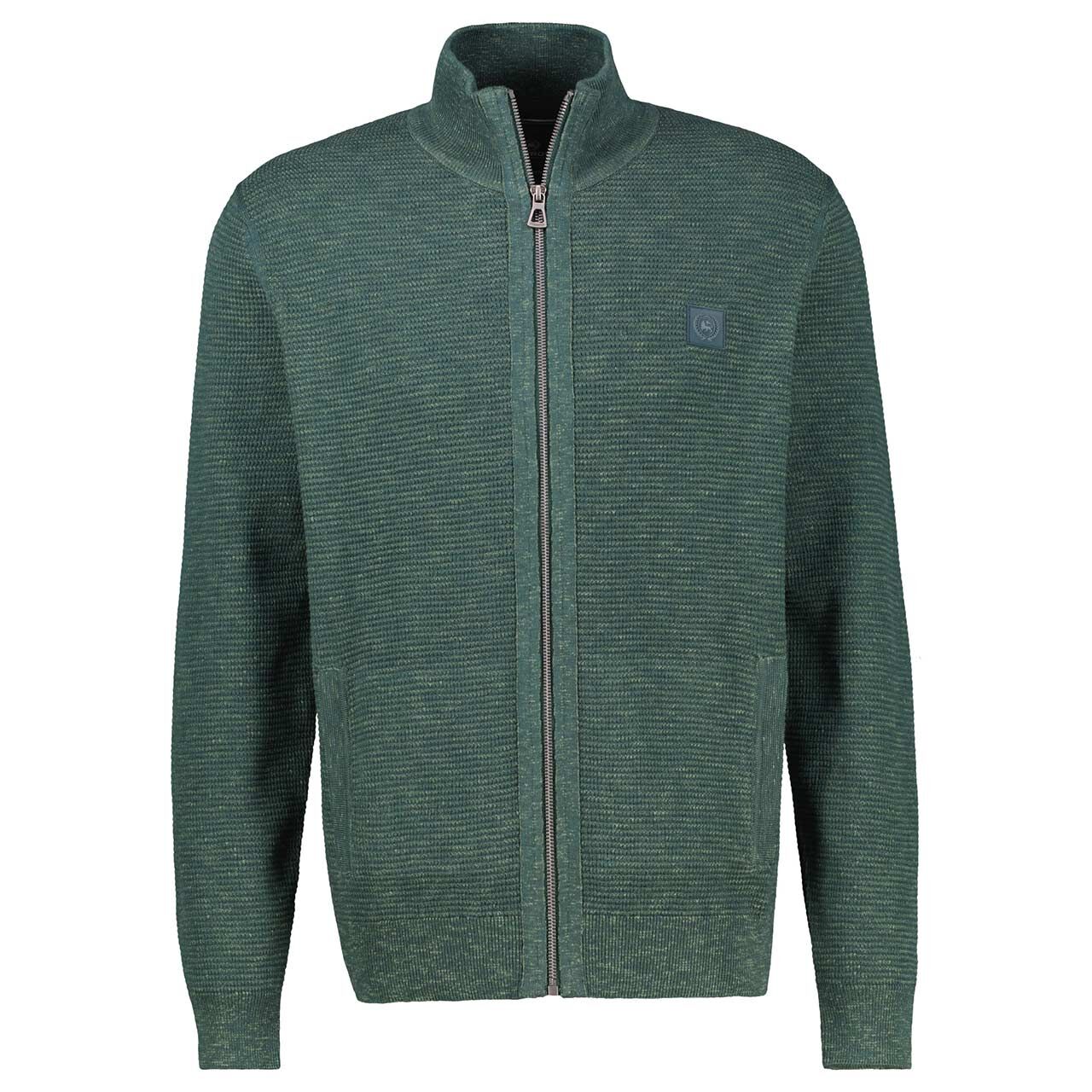 Lerros Herren Strickjacke cedar green melange