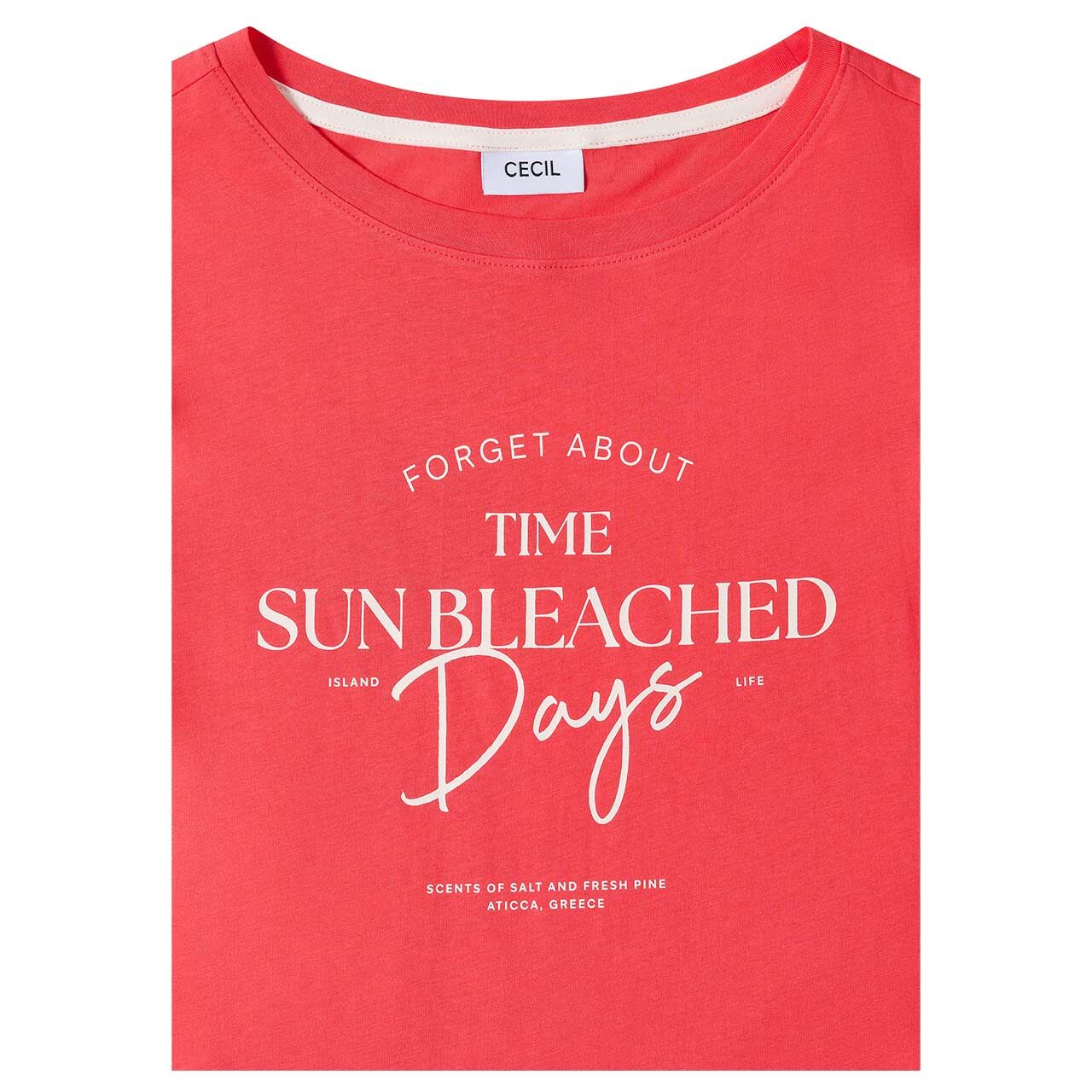 Cecil Damen T-Shirt Sun Bleached Days coral