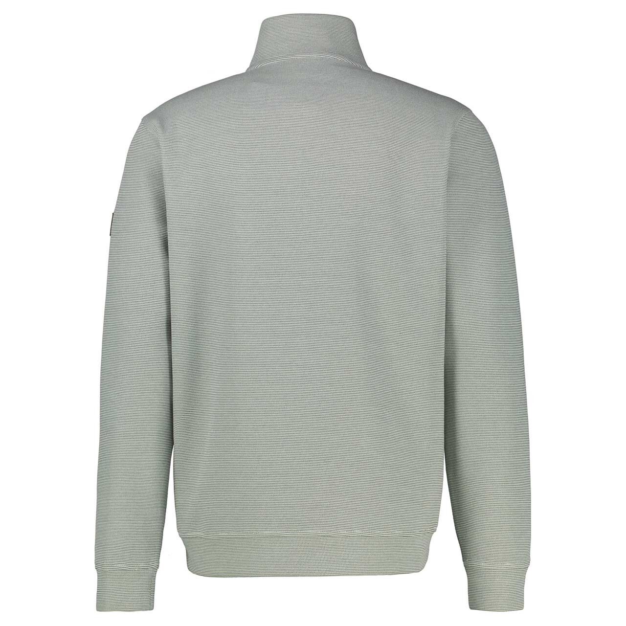 Herren Sweatshirt Troyer von Lerros in Grau meliert, Rückansicht