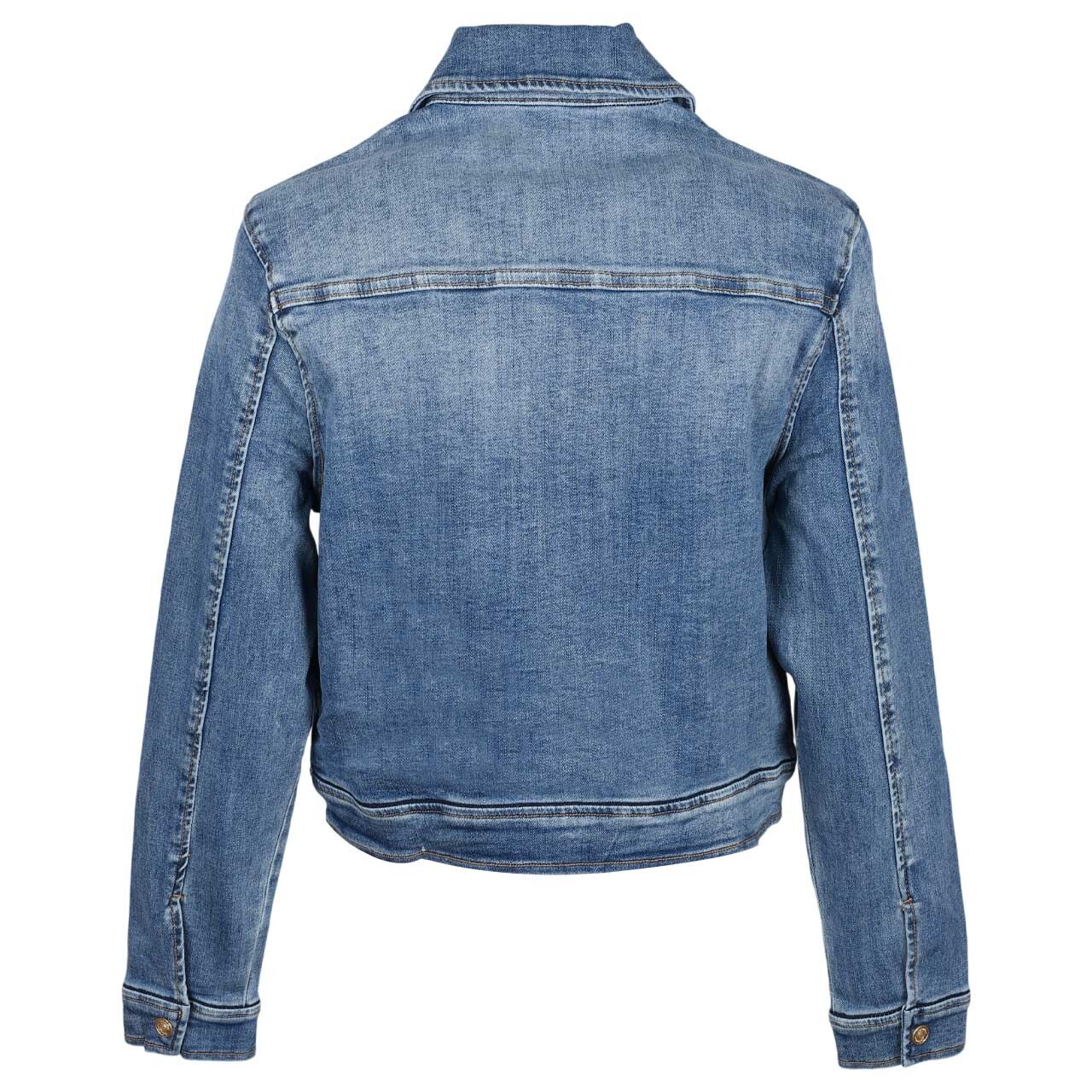 Damen Jeansjacke von Senoritas ICON in Blau angewaschen, Rückansicht