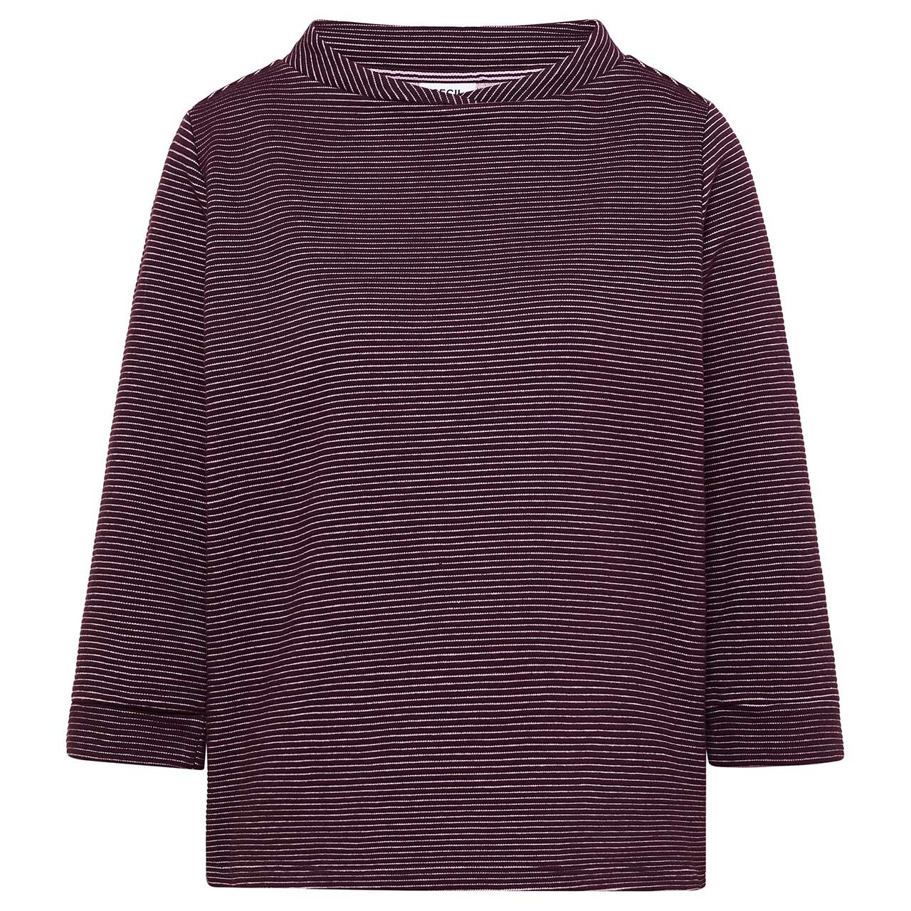 Cecil Damen 3/4 Arm Shirt Ottoman Funnel Neck berry red
