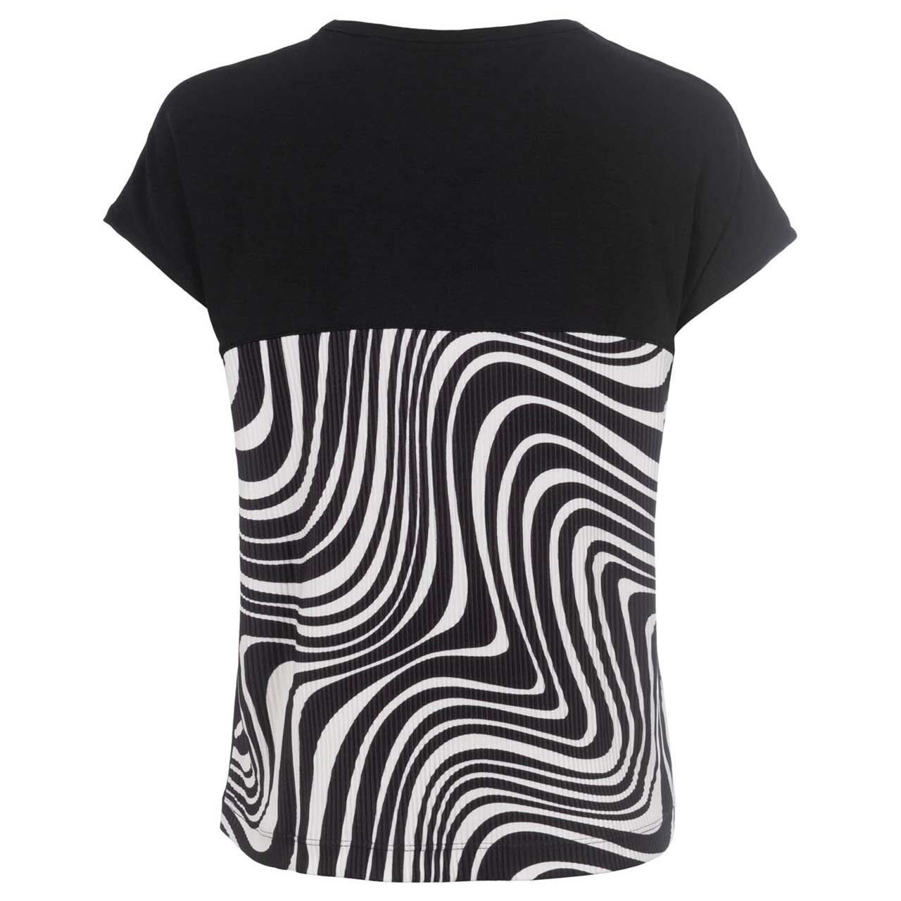 Damen T-Shirt von Soquesto in Schwarz mit Print, Rückansicht