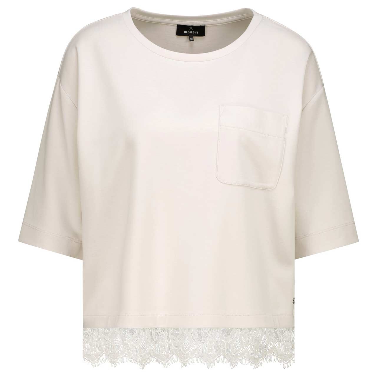 Monari Damen Kurzarm Sweatshirt pearly