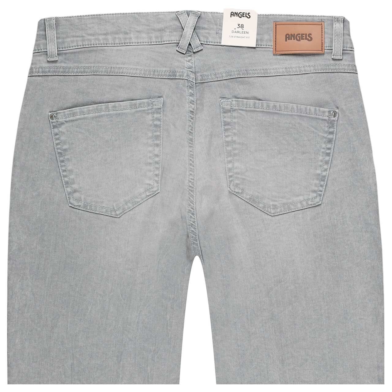 Stretch Damen 7/8 Jeans Darleen von Angels in Hellgrau angewaschen, detaillierte Rückansicht