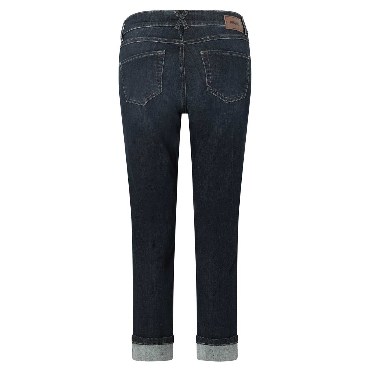 Damen 7/8 Jeans Darleen Crop TU von Angels in Dunkelblau angewaschen, Rückansicht