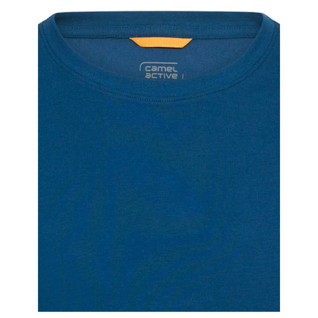 Herren T-Shirt von Camel active in Blau, detaillierte Vorderansicht