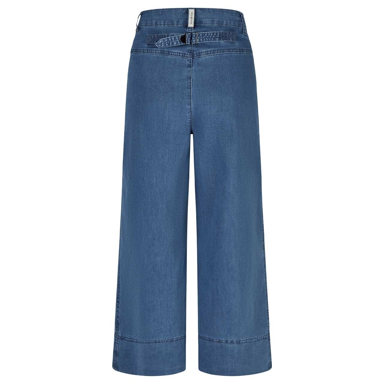 Stretch Damenjeans Caribbean Palazzo 7/8 Air Denim von Buena Vista in Blau angewaschen, Rückansicht
