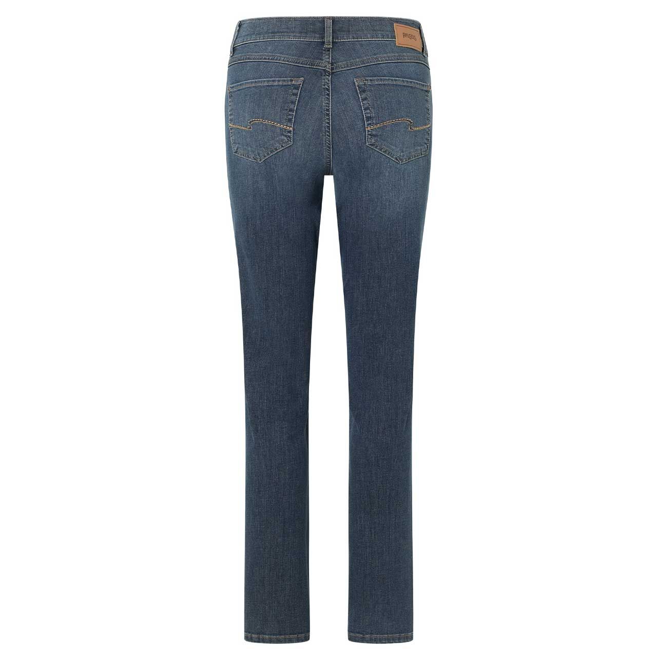 Stretch Damenjeans Cici von Angels in Blau angewaschen, Rückansicht