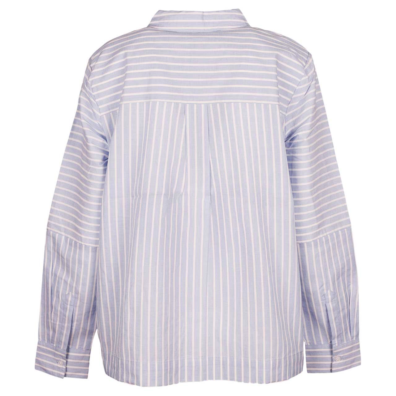 Damen Langarm Bluse Stripe von Cecil in Hellblau gestreift, Rückansicht