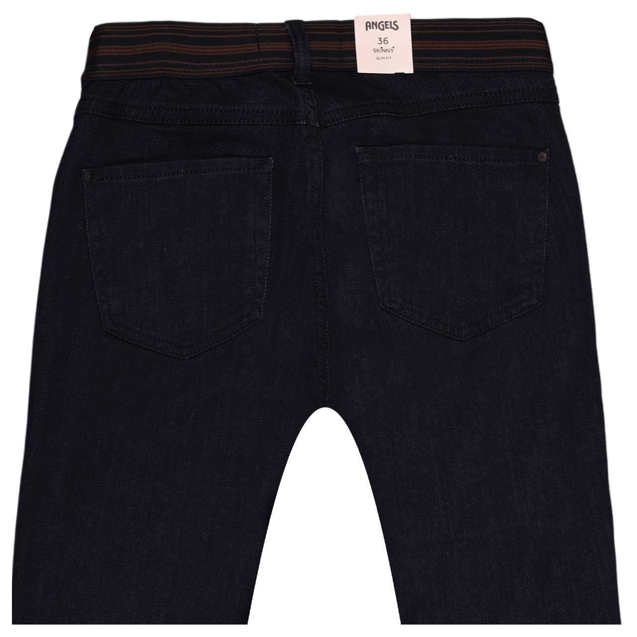 Stretch Damenjeans Skinny Sporty von Angels in Dunkelblau, detaillierte Rückansicht