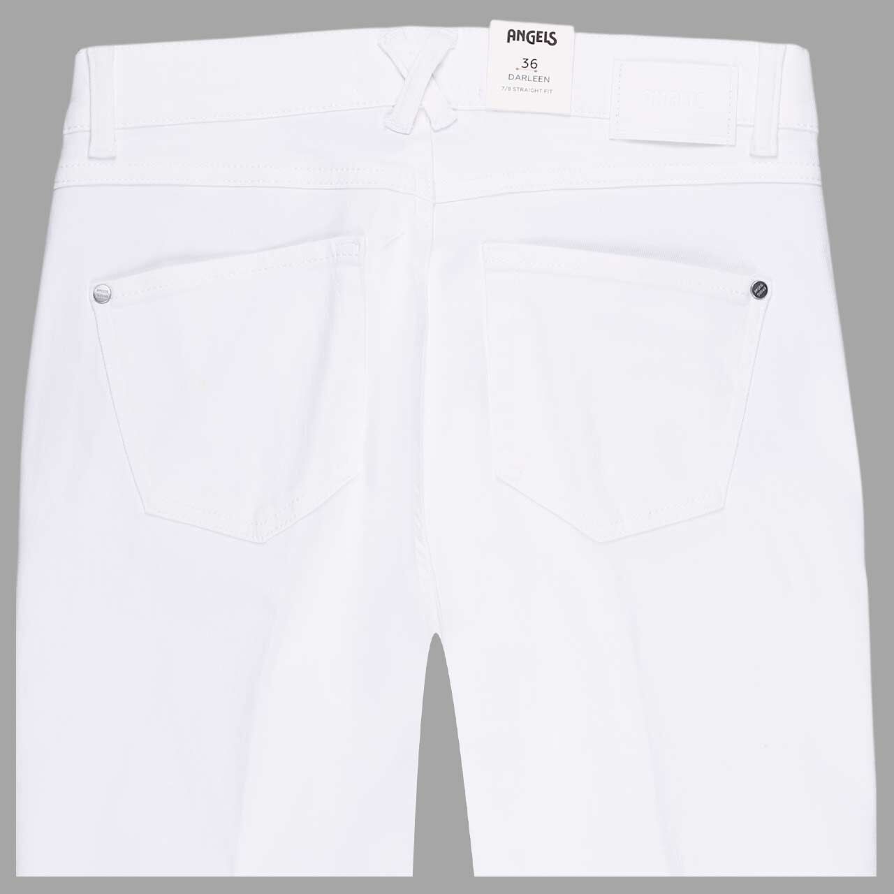 Stretch Damen Ankle Jeans Darleen Crop TU von Angels in Weiß, detaillierte Rückansicht