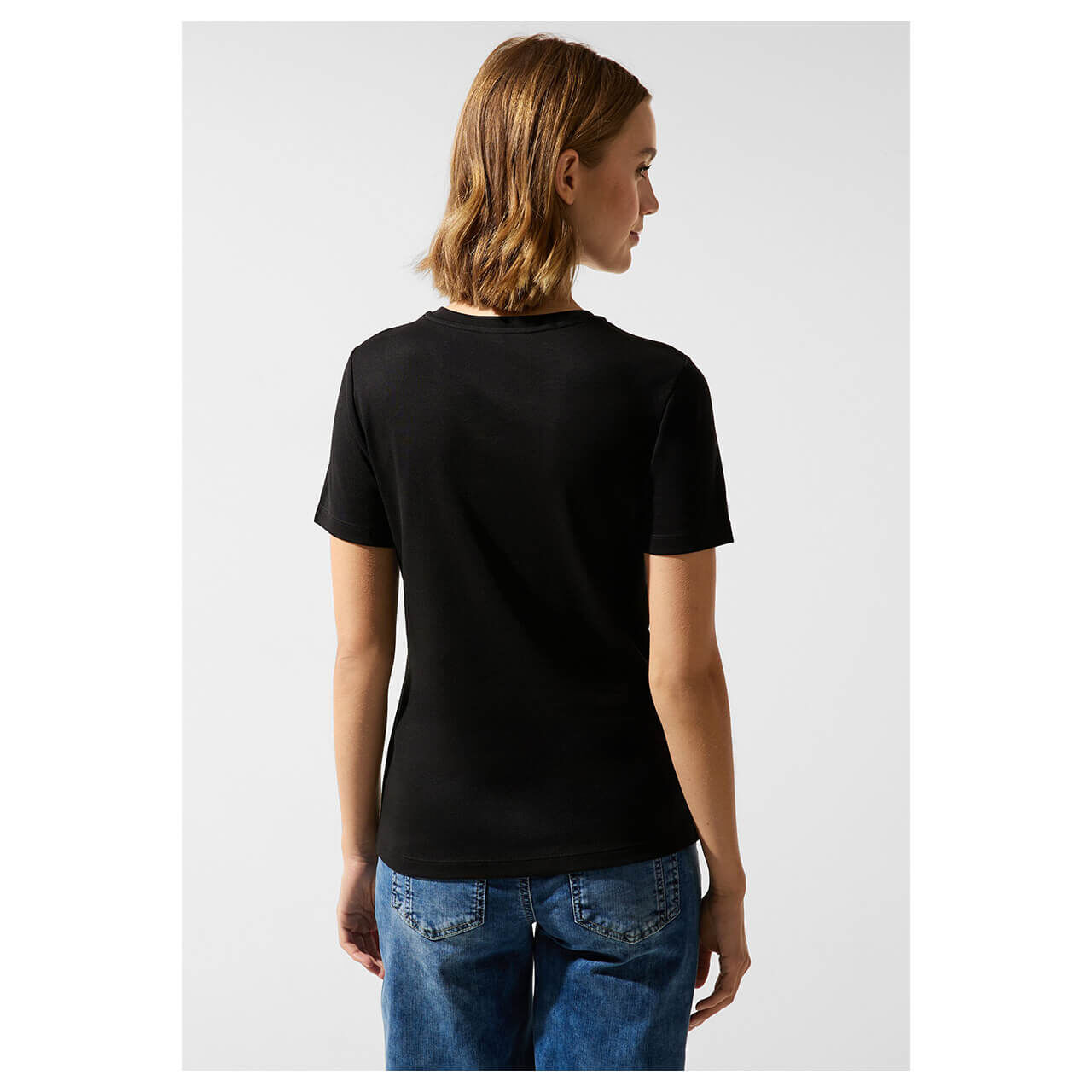 Street One Basic Interlock T-Shirt black