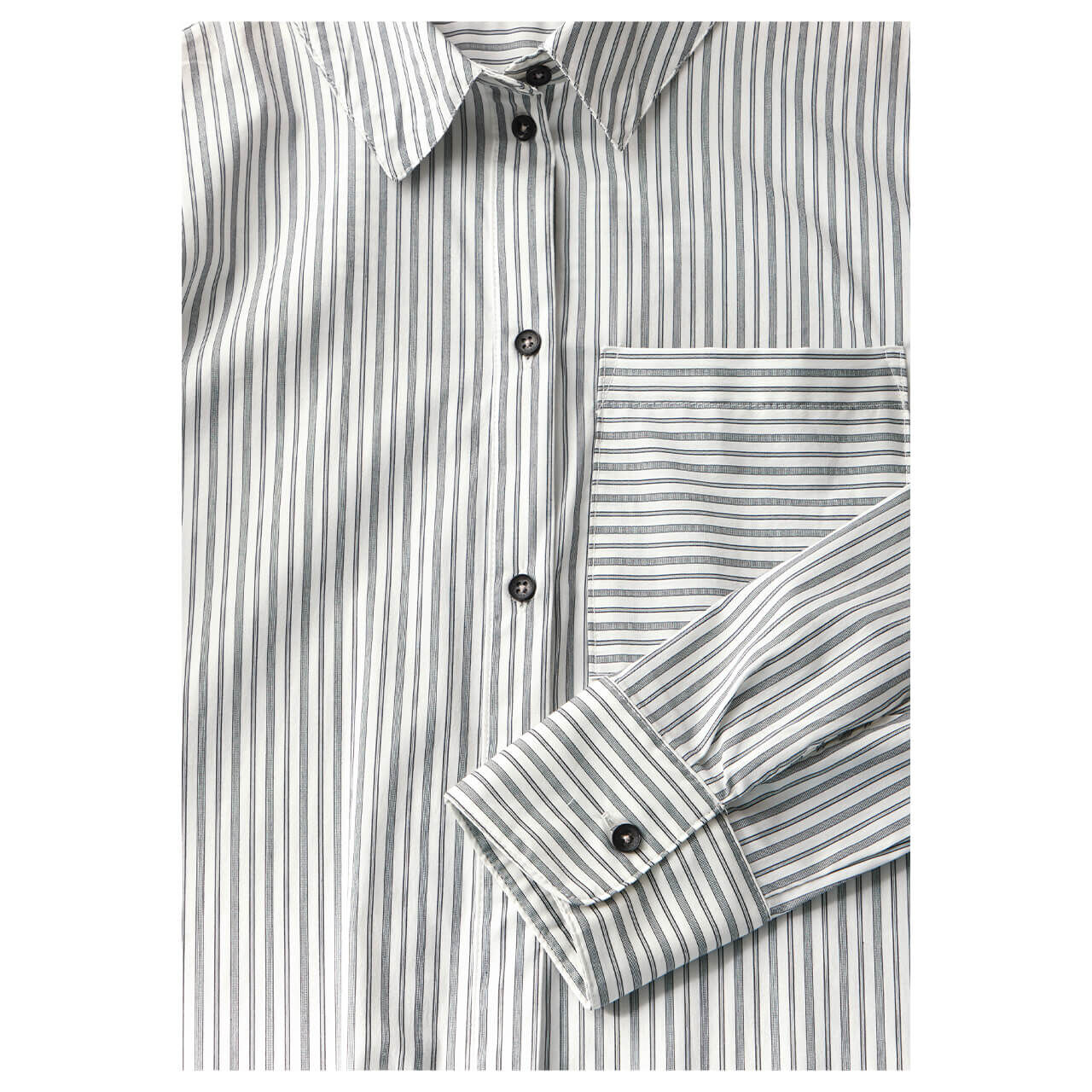 Cecil Damen Langarm Bluse black stripe