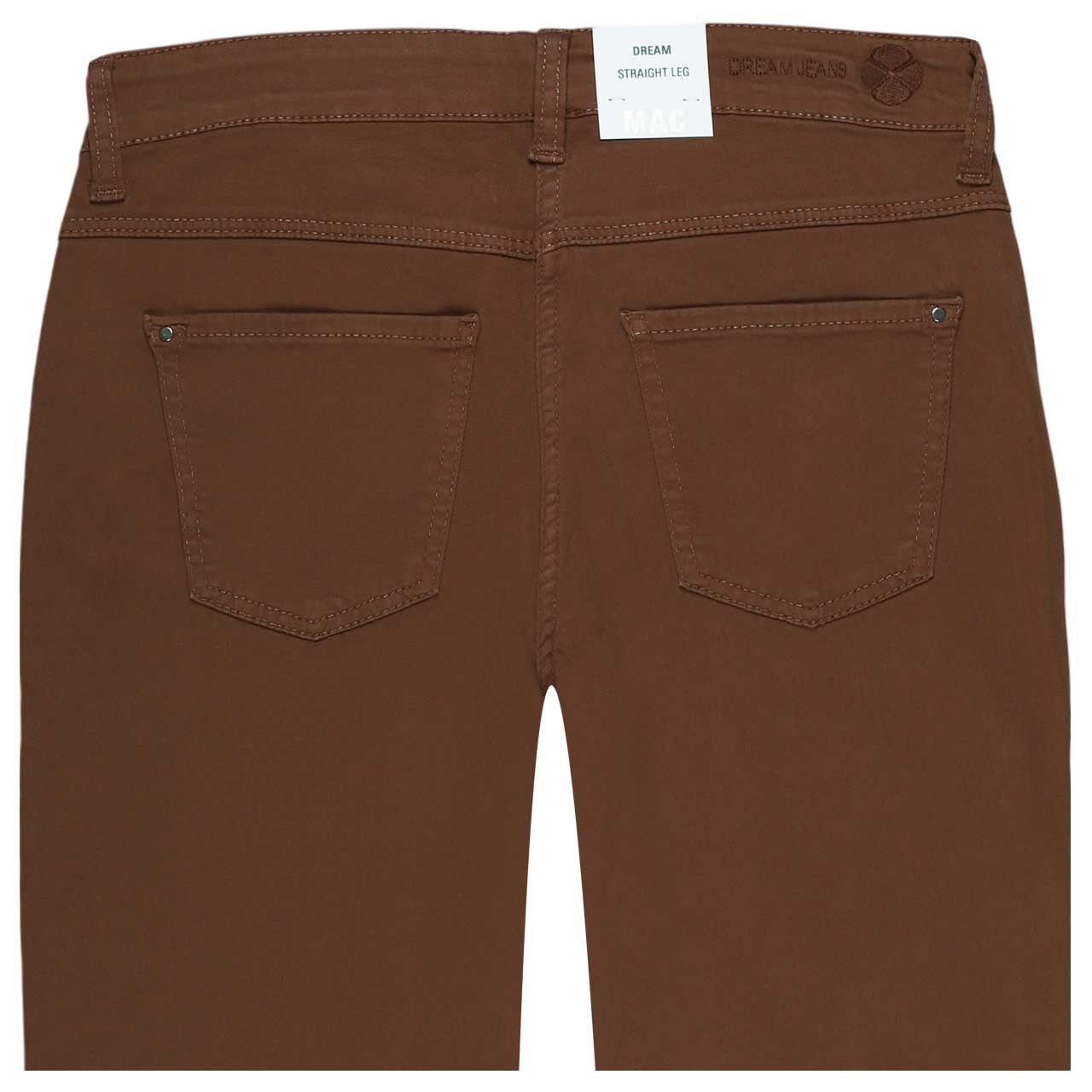Stretch Damenjeans Dream von MAC in Braun, detaillierte Rückansicht