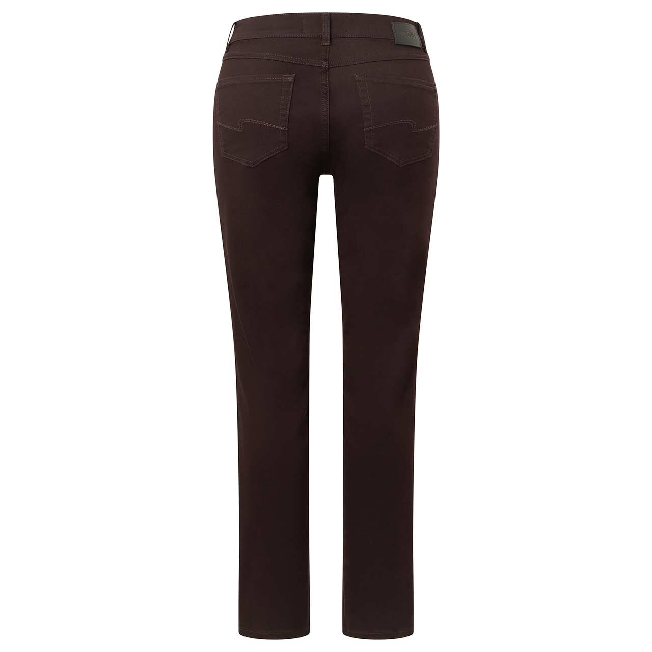 Stretch Damenjeans Cici von Angels in Weinrot angewaschen, Rückansicht ganze Hose
