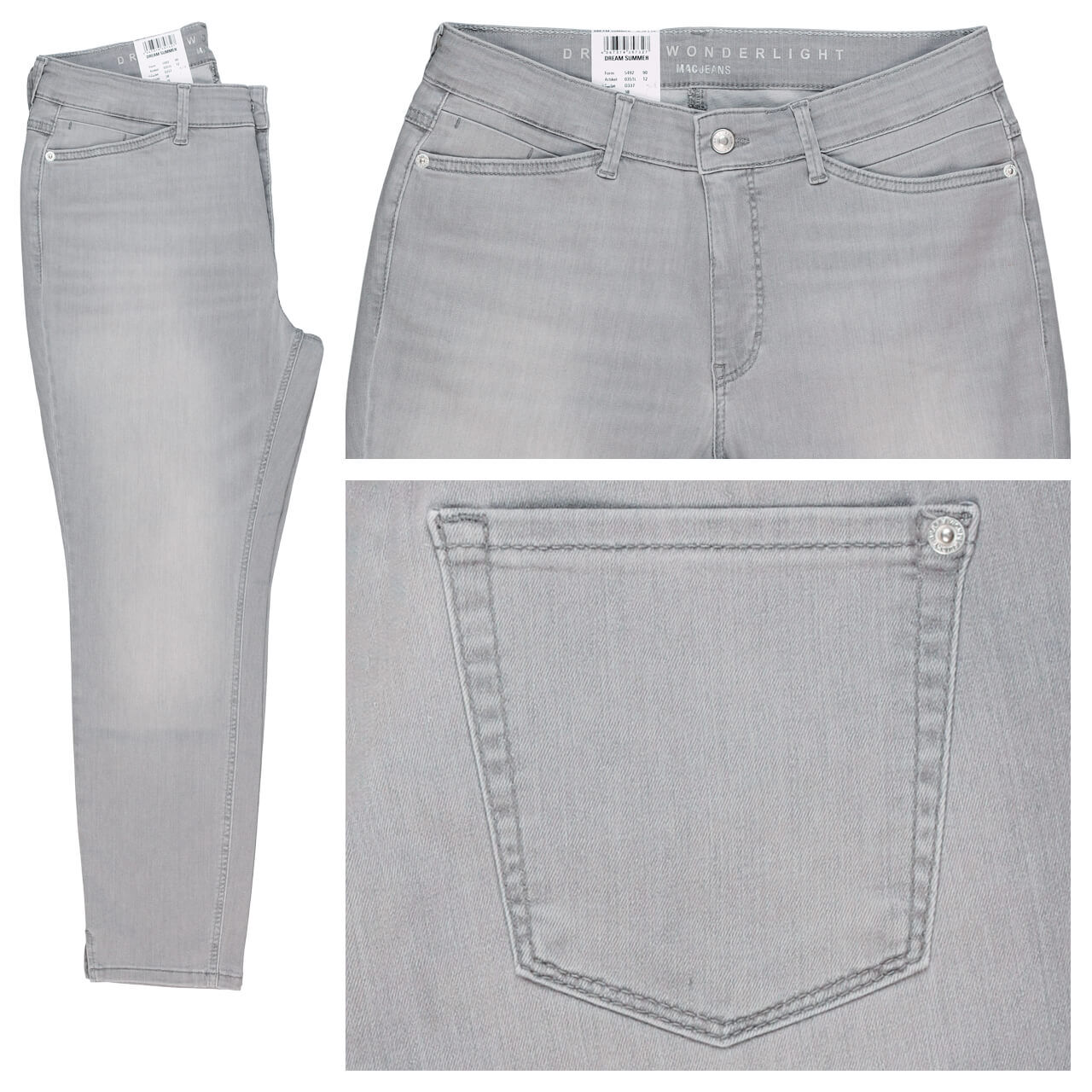 MAC Dream Summer 7/8 Jeans authentic light grey wonderlight