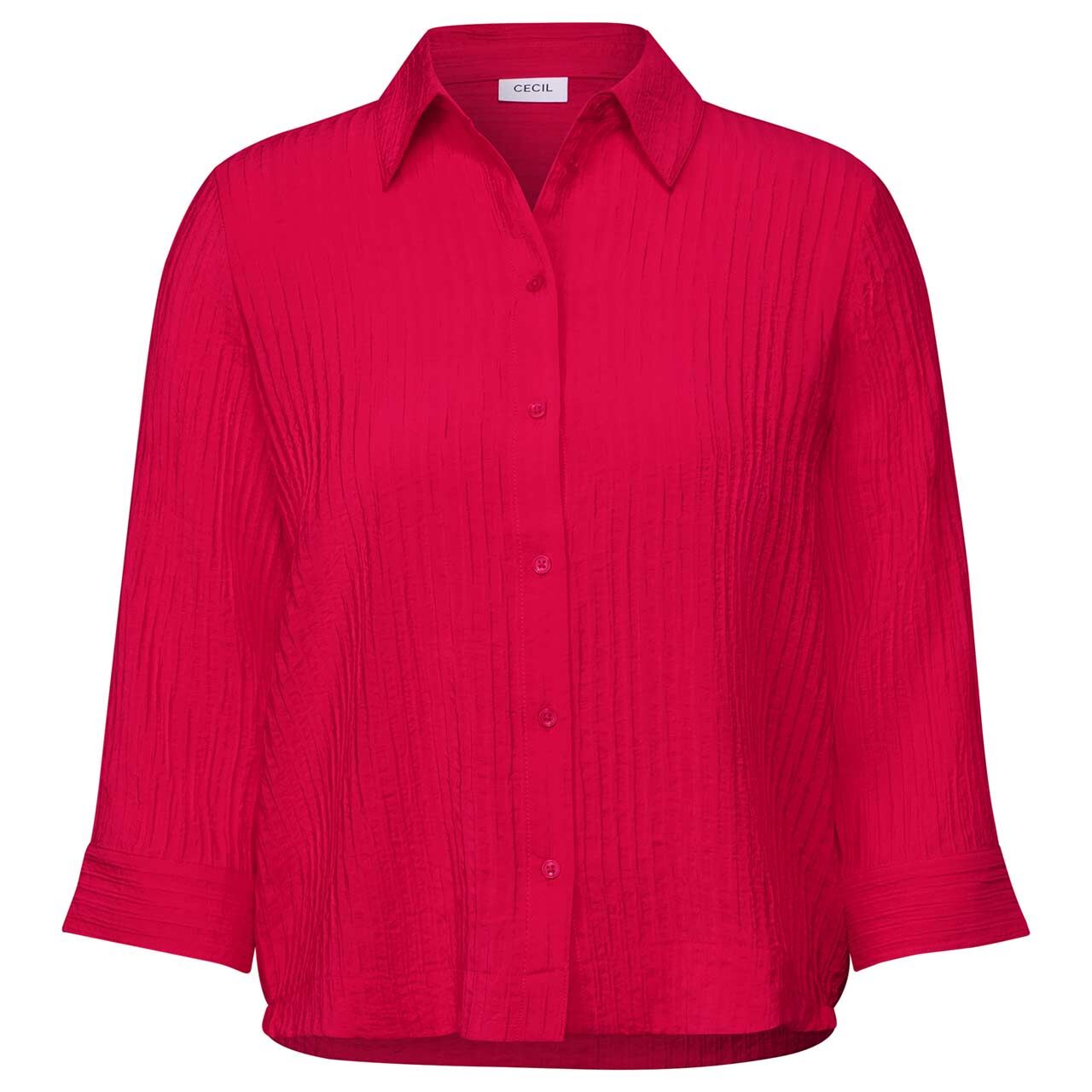 Cecil Damen 3/4 Arm Bluse Short Structured granita red