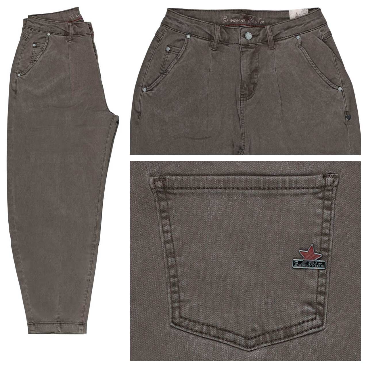 Buena Vista Ballon 7/8 Stretch Jacquard Twill Baumwollhose wurzel