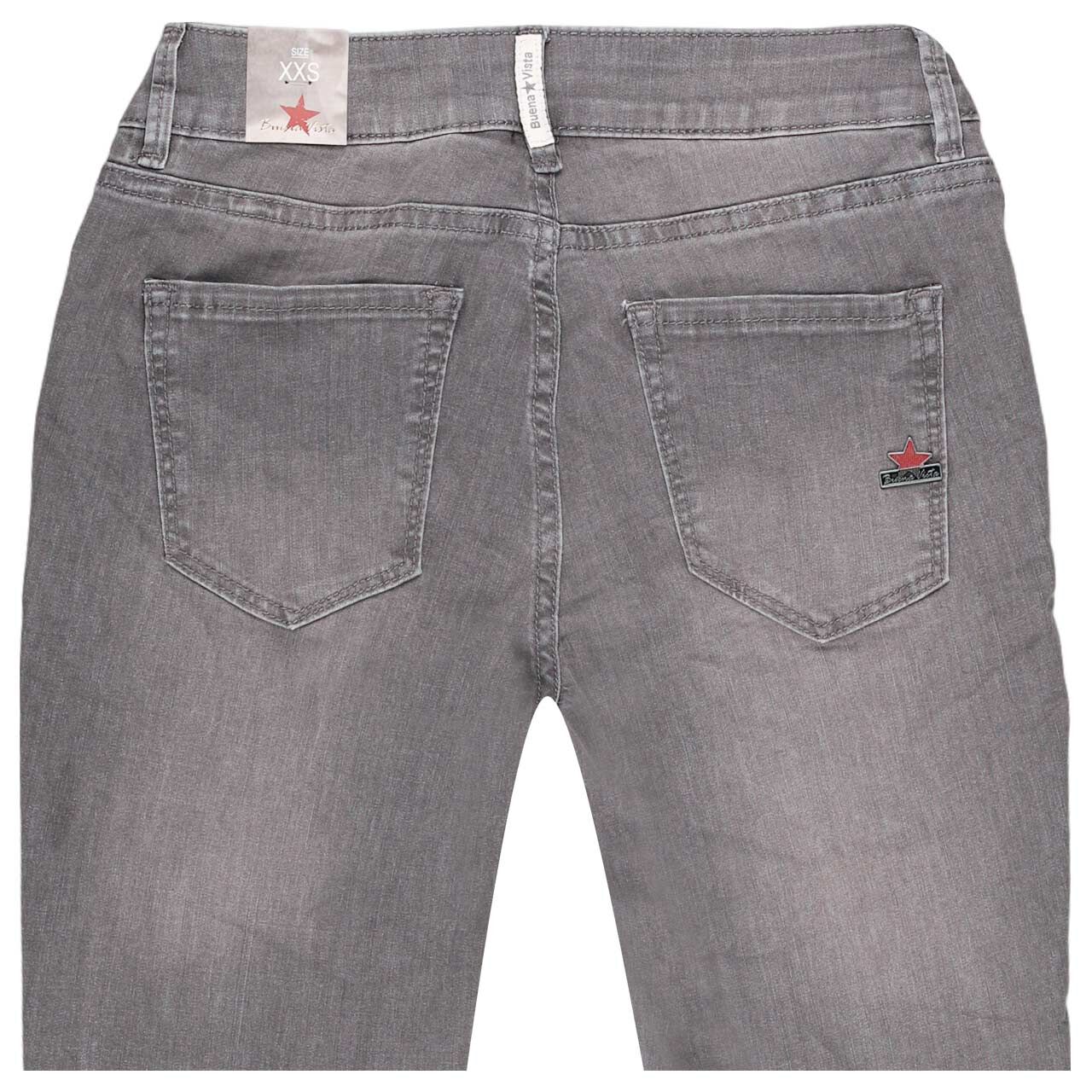 Damenjeans Italy V 7/8 Stretch Denim von Buena Vista in Grau angewaschen, Rückansicht