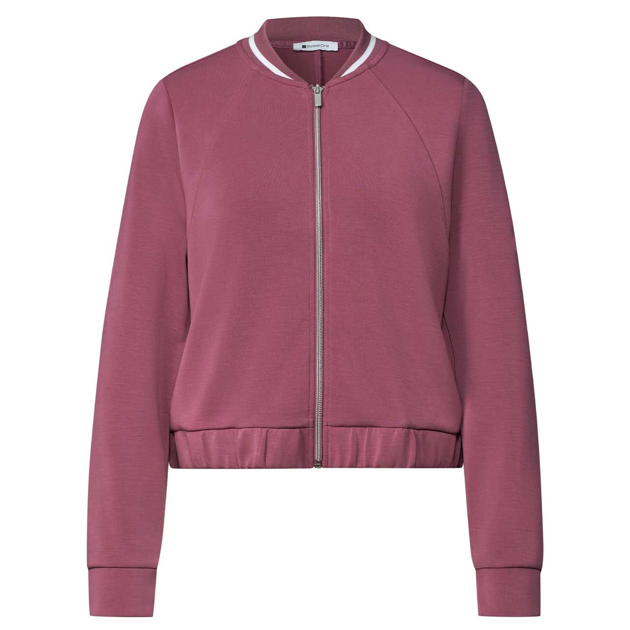 Street One Damen Jacke Silk Look Jacket dark clouded blush