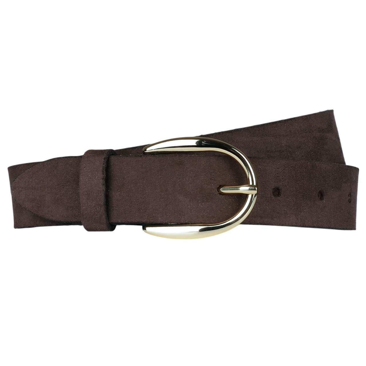 Bernd Götz Damen Velours Ledergürtel mocca