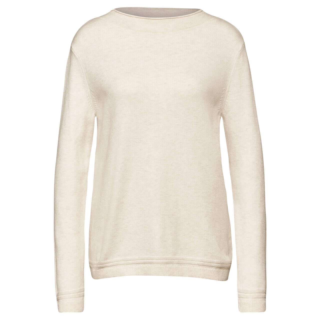 Street One Damen Pullover Basic Sweater oak beige melange