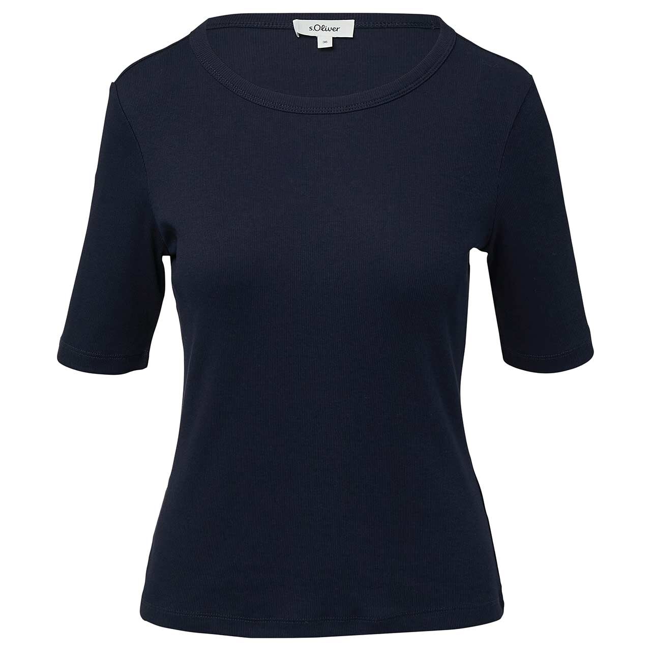 s.Oliver Damen T-Shirt basic navy